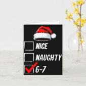 6-7 Meme Nice Naughty 67 Christmas Brain Rot Funny Karte (Gelbe Blume)