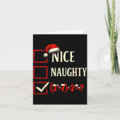 6-7 Meme Nice Naughty 67 Christmas Brain Rot Funny Karte (Vorderseite)