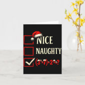 6-7 Meme Nice Naughty 67 Christmas Brain Rot Funny Karte (Gelbe Blume)