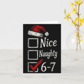 6-7 Meme Nice Naughty 67 Christmas Brain Rot Funny Karte (Gelbe Blume)