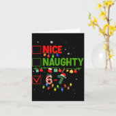 6-7 Meme Nice Naughty 67 Christmas Brain Rot Funny Karte (Gelbe Blume)
