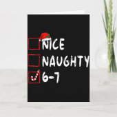 6-7 Meme Nice Naughty 67 Christmas Brain Rot Funny Karte (Vorderseite)