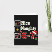 6-7 Meme Nice Naughty 67 Christmas Brain Rot Funny Karte (Vorderseite)