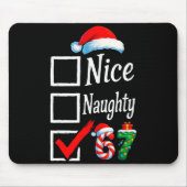 6 7 Meme Nice Naughty 67 Christmas Brain Rot Funny Mousepad (Vorne)