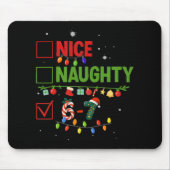 6-7 Meme Nice Naughty 67 Christmas Brain Rot Funny Mousepad (Vorne)