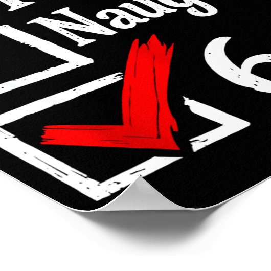 6-7 Meme Nice Naughty 67 Christmas Brain Rot Funny Poster (Ecke)