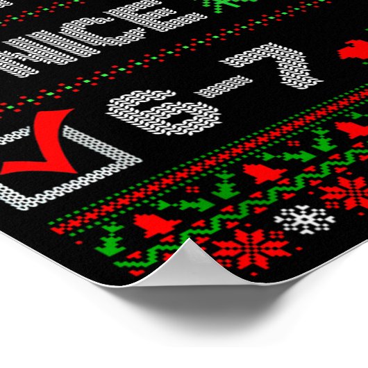 6-7 Meme Nice Naughty 67 Christmas Brain Rot Funny Poster (Ecke)