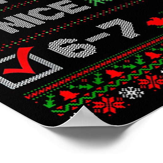 6-7 Meme Nice Naughty 67 Christmas Brain Rot Funny Poster (Ecke)