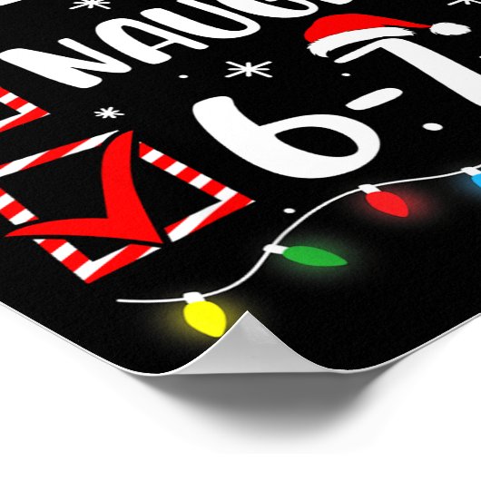 6-7 Meme Nice Naughty 67 Christmas Brain Rot Funny Poster (Ecke)