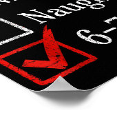 6-7 Meme Nice Naughty 67 Christmas Brain Rot Funny Poster (Ecke)