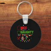 6-7 Meme Nice Naughty 67 Christmas Brain Rot Funny Schlüsselanhänger (Vorderseite)