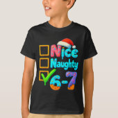 6-7 Meme Nice Naughty 67 Christmas Brain Rot Funny T-Shirt (Vorderseite)