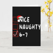 6-7 Meme Nice Naughty 67 Christmas Funny Graphic Karte (Gelbe Blume)
