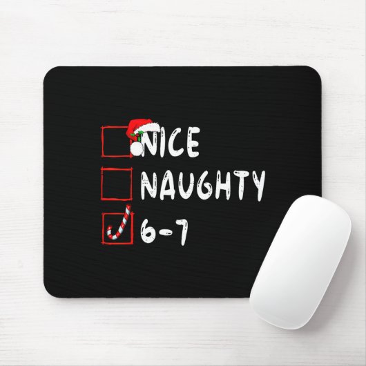 6-7 Meme Nice Naughty 67 Christmas Funny Graphic Mousepad (Mit Mouse)