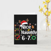6-7 Meme Nice Naughty 67 Christmas Funny Xmas Men Karte (Gelbe Blume)