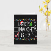 6-7 Meme Nice Naughty 67 Christmas  Karte (Gelbe Blume)