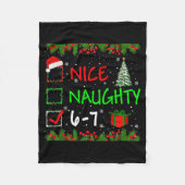 6-7 Meme Nice Naughty 67 Christmas Santa Says Fleecedecke (Vorderseite)
