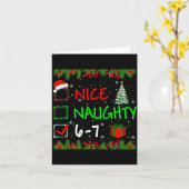 6-7 Meme Nice Naughty 67 Christmas Santa Says Karte (Gelbe Blume)