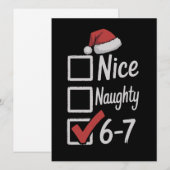 6-7 Meme Nice Naughty 67 Weihnachten Brain Rot Lus (Vorne/Hinten)