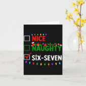 6-7 Meme Nice Naughty Six Seven 67 Christmas Karte (Gelbe Blume)