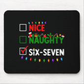 6-7 Meme Nice Naughty Six Seven 67 Christmas  Mousepad (Vorne)