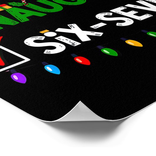 6-7 Meme Nice Naughty Six Seven 67 Christmas  Poster (Ecke)