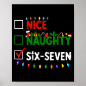 6-7 Meme Nice Naughty Six Seven 67 Christmas  Poster (Vorne)