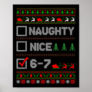 6-7 Meme Schön Unanständig 67 Weihnachten Gehirn F Poster