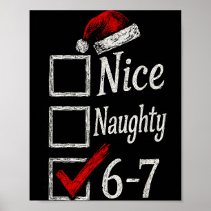6-7 Meme Schön Unartig 67 Weihnachten Gehirn Fäuln Poster