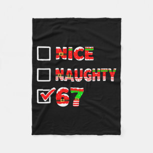 6-7 Meme Schöne Unartige 67 Lustige Weihnachtslist Fleecedecke
