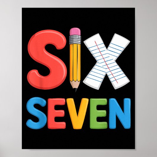 6 7 Meme School Teacher Boys Girls Viral Trend Out Poster (Vorne)