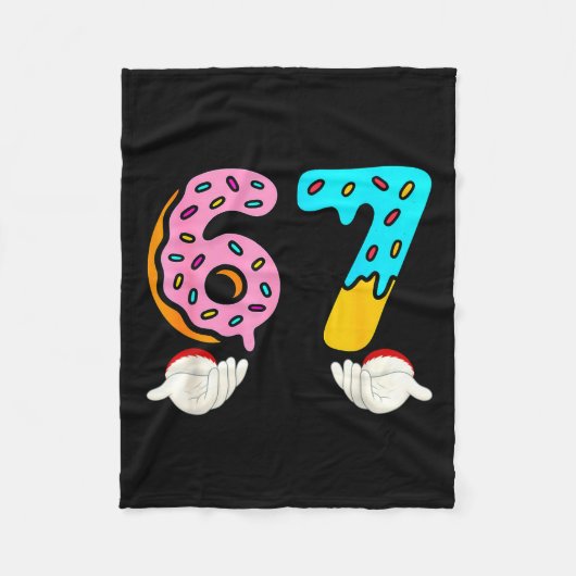 6-7 Meme Shirts 67 Christmas Brain Rot Funny Boys Fleecedecke (Vorderseite)