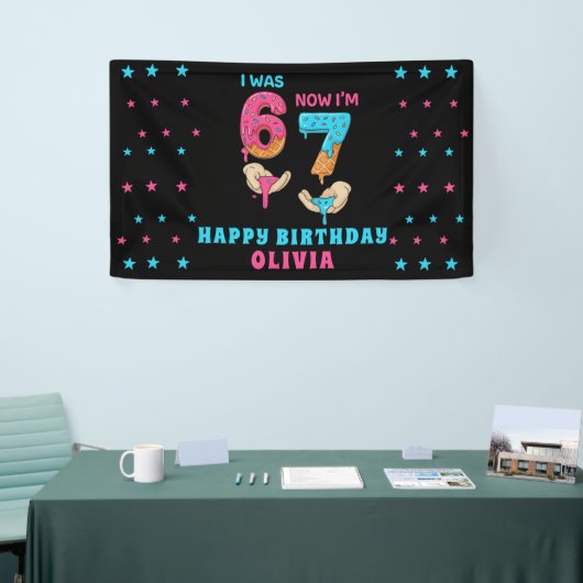 6 7 Meme Six Seven Birthday Banner (Messeveranstaltung)