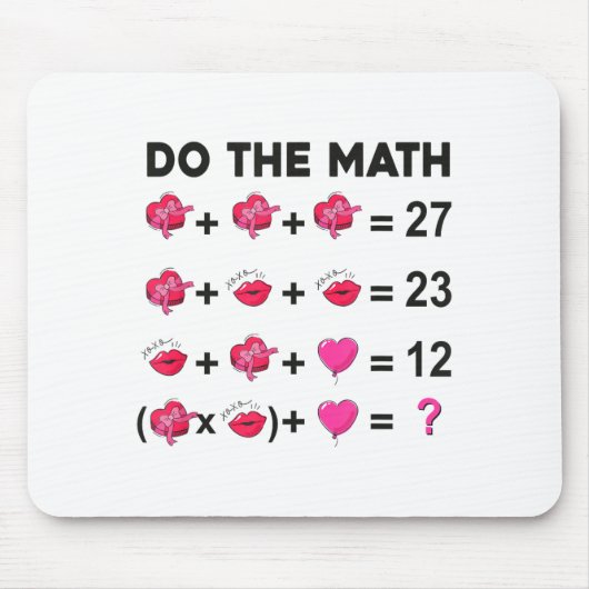 6 7 Meme Six Seven Do The Math Teacher Valentines Mousepad (Vorne)