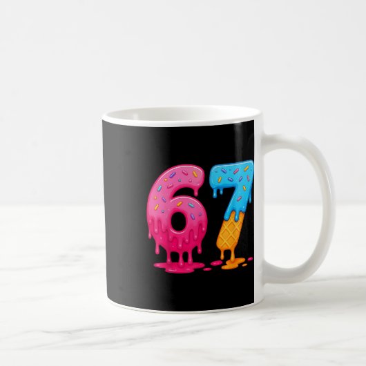 6 7 Meme Six Seven Eis Drip Kaffeetasse (Rechts)