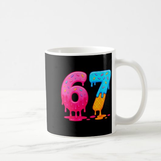 6 7 Meme Six Seven Eis Drip Kaffeetasse (Rechts)