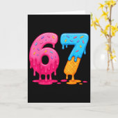 6 7 Meme Six Seven Eis Drip Karte (Gelbe Blume)
