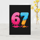 6 7 Meme Six Seven Eis Drip Karte (Gelbe Blume)