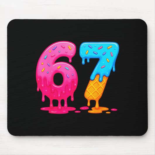 6 7 Meme Six Seven Eis Drip Mousepad (Vorne)