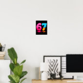 6 7 Meme Six Seven Eis Drip Poster (Heimbüro)