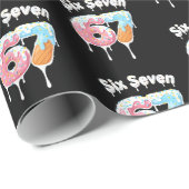6 7 Meme Six Seven Party-Geschenkpapier Geschenkpapier (Rolleneckpunkt)