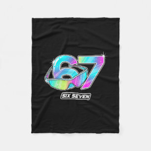 6 7 Meme Six Seven Sungles Gen Alpha Lustiges Desi Fleecedecke