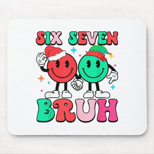 6 7 Meme Six Seven Xmas Funny 67 Christmas Boys Gi Mousepad (Vorne)