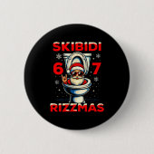 6-7 Meme Slang Christmas Nice Naughty 67 Funny Button (Vorderseite)