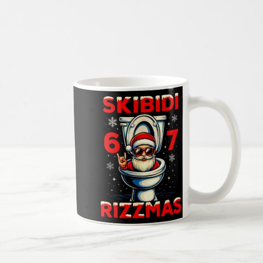 6-7 Meme Slang Christmas Nice Naughty 67 Funny  Kaffeetasse (Rechts)