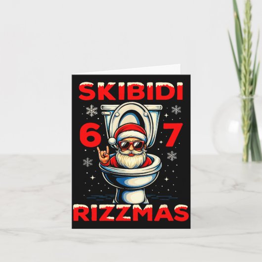 6-7 Meme Slang Christmas Nice Naughty 67 Funny Karte (Vorderseite)