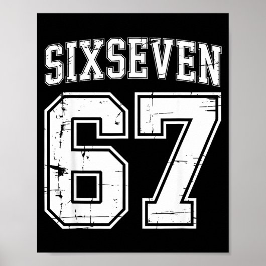 6-7 Meme Srts Uniform Cool Six-seven Funny 67 Gen Poster (Vorne)