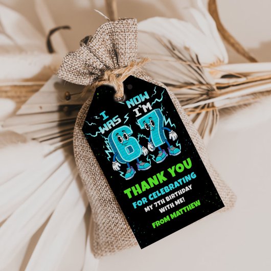 6 7 Meme Trend Six Seven Birthday Party Geschenkanhänger