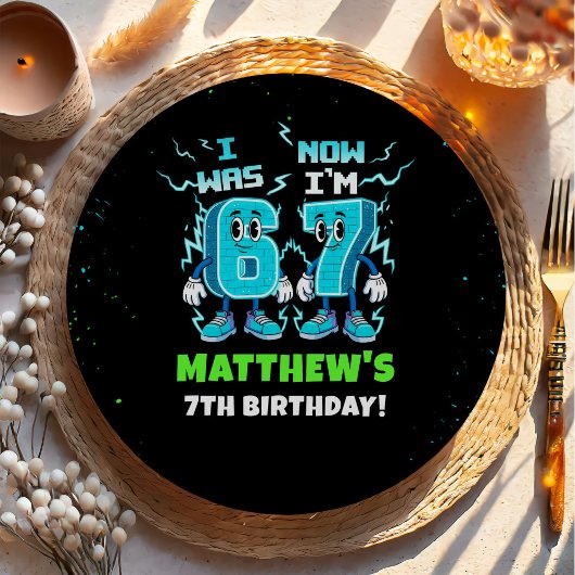 6 7 Meme Trend Six Seven Birthday Party Pappteller