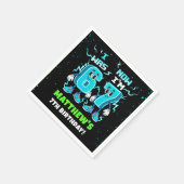 6 7 Meme Trend Six Seven Birthday Party Serviette (Ecke)